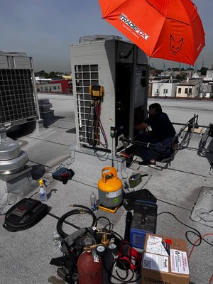VRF LG Multi V repair (control board and compressors replacement) - We conducted a thorough repair on a VRF LG Multi V system, focusing on the control board and compressor replacement. This service ensures the system operates efficiently, providing reliable heating and cooling for the desired space. Our team is dedicated to restoring functionality and optimizing performance for maximum comfort.
Key Highlights:
- Control Board Repair: Diagnosed and repaired issues with the control board to restore proper system functionality.
- Compressor Replacement: Replaced faulty compressors to enhance system efficiency and reliability.
- Expert Service: Our skilled technicians ensure high-quality repairs and maintenance.
- Improved Performance: Restored the system to optimal working condition for consistent climate control. VRF LG Multi V repair (control board and compressors replacement) - We conducted a thorough repair on a VRF LG Multi V system, focusing on the control board and compressor replacement. This service ensures the system operates efficiently, providing reliable heating and cooling for the desired space. Our team is dedicated to restoring functionality and optimizing performance for maximum comfort.
Key Highlights:
- Control Board Repair: Diagnosed and repaired issues with the control board to restore proper system functionality.
- Compressor Replacement: Replaced faulty compressors to enhance system efficiency and reliability.
- Expert Service: Our skilled technicians ensure high-quality repairs and maintenance.
- Improved Performance: Restored the system to optimal working condition for consistent climate control.