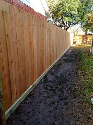 Wood Fencing - Wood fence replaced to one of many satisfied customers.