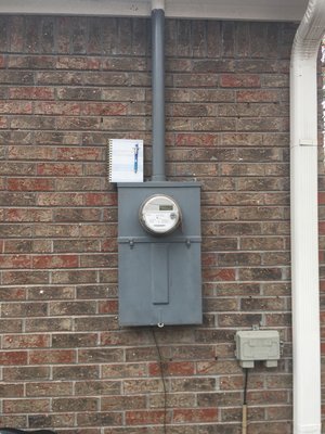 50 amp generator plug with panel upgrade￼ and interlock Device ￼ - Their panel was to full and outdated￼ to handle the 50 amp generator plug So we called the power company got a permit had power turned off removed panel and installed new panel with interlock and new 50 amp generator plug￼￼￼
