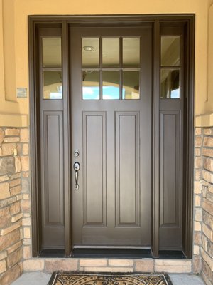Wood Door Refinishing - Make your home stand out with our professional handyman wood front door refinishing services!

Your front door is the first thing people see when they approach your home, and a worn or dull door can make a poor first impression. Our skilled professionals have the expertise to restore your front door to its original beauty, whether it's a traditional or modern style.

We use top-quality materials and tools to ensure a smooth and long-lasting finish that will withstand the elements. With our wood front door refinishing services, your front door will look like new again, adding curb appeal and value to your home.

With competitive pricing and flexible scheduling, we make it easy for you to get the front door of your dreams without breaking the bank. Don't settle for a worn and outdated front door any longer - contact us today to schedule your next wood front door refinishing service and start enjoying the benefits of a beautiful and welcoming home!