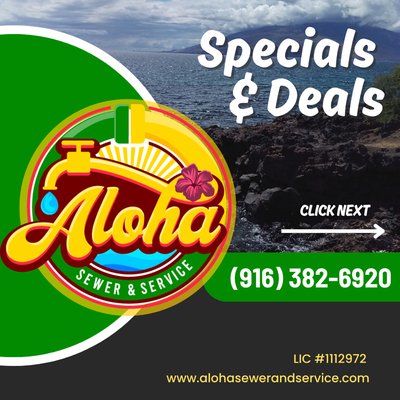 Specials and Deals of 2026! - Specials & Deals of 2025!
$200 Off Select Repairs and Standard Water Heater Installs!
Our Classic Drain Service Special — $189.00
Residential Only*
Up to Three Attempts*
Includes Camera Inspection & Sewer Line Location*
50% Fee if Fail*
Hydrojetting — $100 Off Specials and Deals of 2026! - Specials & Deals of 2025!
$200 Off Select Repairs and Standard Water Heater Installs!
Our Classic Drain Service Special — $189.00
Residential Only*
Up to Three Attempts*
Includes Camera Inspection & Sewer Line Location*
50% Fee if Fail*
Hydrojetting — $100 Off