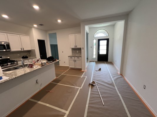 Kitchen & Living Room Renovation: Fresh Start with Professional Painting - This interior house paint job reflects the homeowner's design vision. Kitchen & Living Room Renovation: Fresh Start with Professional Painting - This interior house paint job reflects the homeowner's design vision.