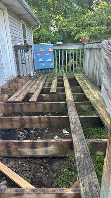 Deck Repair - Deck Repair - we removed the existing old 2x6 lumber and we installed new 2x6 pressure treated lumber Deck Repair - Deck Repair - we removed the existing old 2x6 lumber and we installed new 2x6 pressure treated lumber
