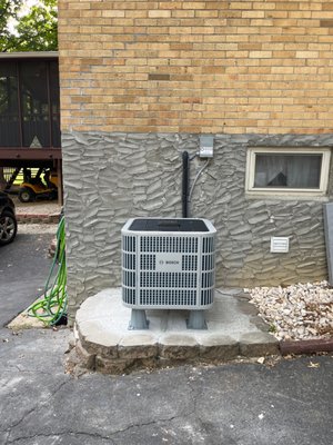 Hybrid Heat Pump System with Back Up Oil Furnace! Saving Customers Money! - This installation was done recently to help customer save on oil usage, provide a more even billing, and save on utilities! The newer heat pumps provide better heat than years before and with the variable speed compressor it provides a huge saving on energy usage! On Start Up the compressor and outdoor fan motor pulls less than One Amp compared to conventional compressors and outdoor fan motors.
