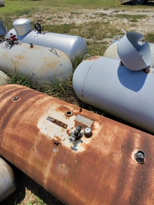 Propane tank disposal - This junk removal was at a 20 acre property that had multiple propane tanks. Not only were we able to dispose of them for the customer but we were able to recycle them Propane tank disposal - This junk removal was at a 20 acre property that had multiple propane tanks. Not only were we able to dispose of them for the customer but we were able to recycle them