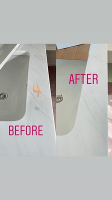 Oxidised stain removal from marble - Marble stone has Iron elements inside and sometimes from moisture it can get oxidation stains on it , which eventually turns to rust stains , good news is : we can remove the stain and make the marble shine again !
Call us for a free estimate:
☎️301-512-5777 Oxidised stain removal from marble - Marble stone has Iron elements inside and sometimes from moisture it can get oxidation stains on it , which eventually turns to rust stains , good news is : we can remove the stain and make the marble shine again !
Call us for a free estimate:
☎️301-512-5777