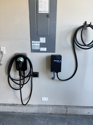 Car charger installation by panel - Installed customer provided car charger with assembly, and checked connections, and for any differences in panel Car charger installation by panel - Installed customer provided car charger with assembly, and checked connections, and for any differences in panel