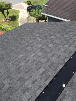 New asphalt shingle roof - New re-roof install.