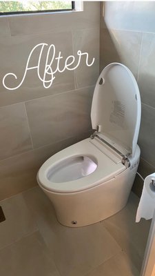 Bidet Installation(s) - Installation of a beautiful ENVO Aura bidet toilet chosen by the customer. Bidet Installation(s) - Installation of a beautiful ENVO Aura bidet toilet chosen by the customer.