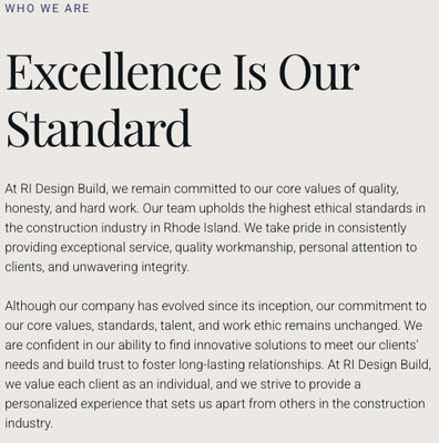 Excellence - What we do Excellence - What we do