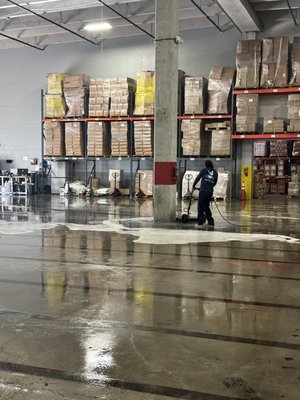 Pressure Cleaning in Doral - Warehouse Pressure Cleaning Service: Our recent project in Doral: Pressure Cleaning Service for a Warehouse. We successfully revitalized a neglected warehouse, transforming it into a pristine and hygienic space. Our expert team utilized state-of-the-art pressure cleaning equipment, ensuring thorough cleaning of floors, walls, and ceilings. With our exceptional Pressure Cleaning Service, we deliver outstanding results that enhance the appearance and functionality of commercial facilities in Doral, Florida.