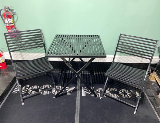 Folding Patio Set - Folding patio set, and storm shutter hardware restored in blackriver. A perfect solution to hide years of weathering. Folding Patio Set - Folding patio set, and storm shutter hardware restored in blackriver. A perfect solution to hide years of weathering.