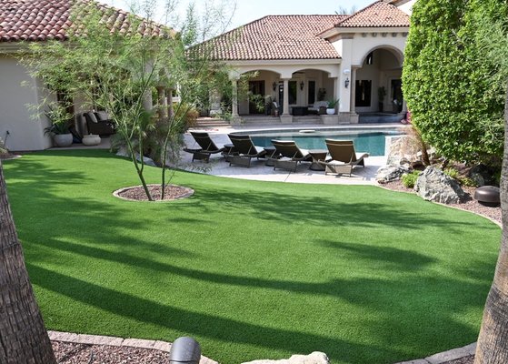 Landscape artificial turf project- Lake Havasu Equestrian Estates - This backyard remodel was an exciting one! With over 1,800 sq ft installed it transformed this yard into something enjoyable. We used our Bermuda 108 product and the customers were blown away! With over an acre lot this project was challenging but a fun one to compete, this could be your yard next! Landscape artificial turf project- Lake Havasu Equestrian Estates - This backyard remodel was an exciting one! With over 1,800 sq ft installed it transformed this yard into something enjoyable. We used our Bermuda 108 product and the customers were blown away! With over an acre lot this project was challenging but a fun one to compete, this could be your yard next!