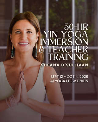 50-Hr Yin Yoga Immersion & Teacher Training with Sheana O'Sullivan - This 50-hour Yin Yoga Immersion & Teacher Training offers a deep exploration of Yin Yoga as both a contemplative practice and a skillful teaching methodology. Rooted in the principles of stillness, time, and mindful awareness, this training explores how Yin Yoga supports physical health, emotional balance, and energetic harmony.
Through guided practice, lecture, discussion, and teaching practicum, participants will study the foundations of Yin Yoga, the biomechanics of fascia and connective tissue, Chinese meridian theory, and the role of mindfulness and meditation within the practice. You will learn how Yin postures influence the body’s connective tissues, stimulate energetic pathways, and create space for deeper self-awareness.
Beyond the physical practice, Yin Yoga invites us to slow down and listen inwardly. By spending time in stillness, we begin to observe the patterns of body and mind that shape our experience. Over time, the practice becomes a mirror that reveals both habitual tension and an untapped inner sanctuary.
Participants will also develop the practical skills needed to teach Yin Yoga with confidence and integrity — including sequencing, pose architecture, intelligent use of props, and the language of mindfulness that helps students safely explore their edge.
This training is open to yoga teachers, dedicated practitioners, and wellness professionals who wish to deepen their understanding of Yin Yoga, develop a sustainable personal practice, and learn how to guide others toward the restorative and transformative benefits of this practice.
Many participants join not only to learn how to teach Yin Yoga, but also to deepen their own relationship with stillness, self-awareness, and nervous system balance. This training offers space for both professional development and personal exploration, allowing the practice to unfold as both a teaching methodology and a pathway of inner inquiry.
What You Will Learn
- Foundations of Yin Yoga: Explore the philosophical and practical foundations of Yin Yoga, including the principles of stillness, edge, and time. Understand how Yin practice complements more dynamic yoga styles and supports long-term physical and energetic balance.
- Yin Anatomy & the Science of Fascia: Develop a functional understanding of anatomy relevant to Yin Yoga, including fascia, connective tissue, joints, and skeletal variation. Learn why long-held postures affect the body differently than muscular stretching and how to practice safely within your own unique structure.
- Energetics & Chinese Meridian Theory: Study the energetic framework that informs many Yin Yoga practices. Through an introduction to meridian theory and the Five Elements, you will learn how Yin postures influence energetic pathways, emotional states, and seasonal rhythms.
- Meditation, Mindfulness & Inner Listening: Yin Yoga is not only a physical practice but also a contemplative one. Learn techniques that cultivate mindfulness, somatic awareness, and introspective stillness, allowing students to develop deeper presence within their bodies and their lives.
- Teaching Methodology: Gain practical tools for teaching Yin Yoga skillfully and safely. Topics include functional alignment, pose architecture, intelligent use of props, sequencing principles, and creating meaningful themes that connect physical practice with energetic and emotional exploration.
- Teaching Practicum: Participants will have opportunities to practice teaching within a supportive environment, receiving guidance and feedback to build confidence and clarity in sharing Yin Yoga with others.
- Developing a Personal Yin Practice: Beyond teaching skills, this training supports the cultivation of a sustainable personal practice. Students will learn how to design sequences that nourish their own bodies, regulate the nervous system, and deepen self-awareness.
Program Takeaways
By the end of this training, you will have the knowledge and skills to:
- Design and teach a complete Yin Yoga class grounded in the principles of stillness, edge, and time
- Integrate Yin principles into existing yoga offerings and client 1:1 sessions
- Understand the functional anatomy of Yin Yoga, including fascia, joints, and connective tissue
- Apply meridian theory and energetic principles to sequencing and class themes
- Guide meditation, mindfulness, and introspective stillness practices
- Hold space for students and clients with clarity, compassion, and presence
- Cultivate and sustain a nourishing personal Yin Yoga practice that supports long-term well-being and self-awareness
Graduates of this program will leave with a deeper understanding of Yin Yoga as both a teaching methodology and a personal practice that supports physical health, emotional balance, and inner clarity.
Please note that all trainings are non-refundable. 50-Hr Yin Yoga Immersion & Teacher Training with Sheana O'Sullivan - This 50-hour Yin Yoga Immersion & Teacher Training offers a deep exploration of Yin Yoga as both a contemplative practice and a skillful teaching methodology. Rooted in the principles of stillness, time, and mindful awareness, this training explores how Yin Yoga supports physical health, emotional balance, and energetic harmony.
Through guided practice, lecture, discussion, and teaching practicum, participants will study the foundations of Yin Yoga, the biomechanics of fascia and connective tissue, Chinese meridian theory, and the role of mindfulness and meditation within the practice. You will learn how Yin postures influence the body’s connective tissues, stimulate energetic pathways, and create space for deeper self-awareness.
Beyond the physical practice, Yin Yoga invites us to slow down and listen inwardly. By spending time in stillness, we begin to observe the patterns of body and mind that shape our experience. Over time, the practice becomes a mirror that reveals both habitual tension and an untapped inner sanctuary.
Participants will also develop the practical skills needed to teach Yin Yoga with confidence and integrity — including sequencing, pose architecture, intelligent use of props, and the language of mindfulness that helps students safely explore their edge.
This training is open to yoga teachers, dedicated practitioners, and wellness professionals who wish to deepen their understanding of Yin Yoga, develop a sustainable personal practice, and learn how to guide others toward the restorative and transformative benefits of this practice.
Many participants join not only to learn how to teach Yin Yoga, but also to deepen their own relationship with stillness, self-awareness, and nervous system balance. This training offers space for both professional development and personal exploration, allowing the practice to unfold as both a teaching methodology and a pathway of inner inquiry.
What You Will Learn
- Foundations of Yin Yoga: Explore the philosophical and practical foundations of Yin Yoga, including the principles of stillness, edge, and time. Understand how Yin practice complements more dynamic yoga styles and supports long-term physical and energetic balance.
- Yin Anatomy & the Science of Fascia: Develop a functional understanding of anatomy relevant to Yin Yoga, including fascia, connective tissue, joints, and skeletal variation. Learn why long-held postures affect the body differently than muscular stretching and how to practice safely within your own unique structure.
- Energetics & Chinese Meridian Theory: Study the energetic framework that informs many Yin Yoga practices. Through an introduction to meridian theory and the Five Elements, you will learn how Yin postures influence energetic pathways, emotional states, and seasonal rhythms.
- Meditation, Mindfulness & Inner Listening: Yin Yoga is not only a physical practice but also a contemplative one. Learn techniques that cultivate mindfulness, somatic awareness, and introspective stillness, allowing students to develop deeper presence within their bodies and their lives.
- Teaching Methodology: Gain practical tools for teaching Yin Yoga skillfully and safely. Topics include functional alignment, pose architecture, intelligent use of props, sequencing principles, and creating meaningful themes that connect physical practice with energetic and emotional exploration.
- Teaching Practicum: Participants will have opportunities to practice teaching within a supportive environment, receiving guidance and feedback to build confidence and clarity in sharing Yin Yoga with others.
- Developing a Personal Yin Practice: Beyond teaching skills, this training supports the cultivation of a sustainable personal practice. Students will learn how to design sequences that nourish their own bodies, regulate the nervous system, and deepen self-awareness.
Program Takeaways
By the end of this training, you will have the knowledge and skills to:
- Design and teach a complete Yin Yoga class grounded in the principles of stillness, edge, and time
- Integrate Yin principles into existing yoga offerings and client 1:1 sessions
- Understand the functional anatomy of Yin Yoga, including fascia, joints, and connective tissue
- Apply meridian theory and energetic principles to sequencing and class themes
- Guide meditation, mindfulness, and introspective stillness practices
- Hold space for students and clients with clarity, compassion, and presence
- Cultivate and sustain a nourishing personal Yin Yoga practice that supports long-term well-being and self-awareness
Graduates of this program will leave with a deeper understanding of Yin Yoga as both a teaching methodology and a personal practice that supports physical health, emotional balance, and inner clarity.
Please note that all trainings are non-refundable.