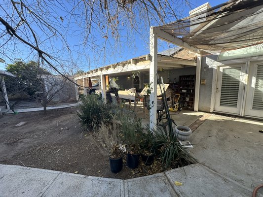 Bed rock - This job is a big one and in steps! First we do a take down of the old wood patio. Also we replace the facia boards and repair the stucco! Now we got it nice and ready to install 70 foot insulated patio white/white which will be ready February 15th which is also the day we have scheduled to star this project again still not completed will be continued  Bed rock - This job is a big one and in steps! First we do a take down of the old wood patio. Also we replace the facia boards and repair the stucco! Now we got it nice and ready to install 70 foot insulated patio white/white which will be ready February 15th which is also the day we have scheduled to star this project again still not completed will be continued 