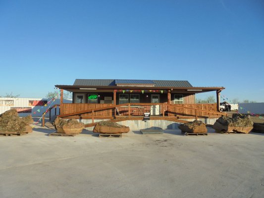 Our Little Elm Stone Yard - We have two locations, in Lewisville and Little Elm. These are pictures of our Little Elm location. When you use our Tree Service, you get 10% off anything in BOTH yards, for 2 years! As a tree customer, you also have 1 year to claim 2 yards of FREE mulch! Get those trees looking nice and come to the location that's more convenient for you, and add a little extra to your yard! Just let us know you are a tree customer and we will get you taken care of. *MUST BE AN EXISTING TREE CUSTOMER TO CLAIM THE 10% OFF OR 2 FREE YARDS OF MULCH* Our Little Elm Stone Yard - We have two locations, in Lewisville and Little Elm. These are pictures of our Little Elm location. When you use our Tree Service, you get 10% off anything in BOTH yards, for 2 years! As a tree customer, you also have 1 year to claim 2 yards of FREE mulch! Get those trees looking nice and come to the location that's more convenient for you, and add a little extra to your yard! Just let us know you are a tree customer and we will get you taken care of. *MUST BE AN EXISTING TREE CUSTOMER TO CLAIM THE 10% OFF OR 2 FREE YARDS OF MULCH*