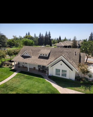 Wood shake Roof to Metal Roof - This was previously a wood shake roofing system. Beautiful, but a hard-to-ensure fire hazard in California. This client chose a standing seam metal roofing system. An excellent choice!