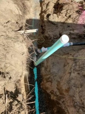 foundation reroute - builder adding an addition. had to reroute sewer to meet city specs.