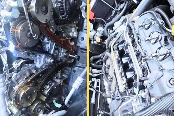 Timing Chain Kit & Water Pump Replacement in Rancho Bernardo - Take a look at this timing chain kit and water pump replacement recently completed by our expert team at Rancho Bernardo Auto Care! The customer brought in their vehicle after noticing unusual engine noises and overheating issues. After a thorough inspection, we identified that the timing chain was worn, and the water pump was beginning to fail. Our team replaced both components, ensuring the engine operates smoothly and efficiently.
► Restoring Engine Performance and Preventing Further Damage
The timing chain is essential for keeping the engine’s camshaft and crankshaft in sync, while the water pump is critical for maintaining proper engine cooling. A worn timing chain and faulty water pump can lead to poor engine performance, overheating, and potential catastrophic engine failure. After replacing both, the vehicle’s engine now runs more quietly, and the cooling system operates at optimal efficiency, preventing future overheating and damage.
► Quality Parts and Professional Service
At Rancho Bernardo Auto Care, we always use high-quality parts for replacements. For this repair, we installed a durable timing chain kit and a reliable water pump designed to keep the vehicle running smoothly for years to come. Our ASE-certified technicians performed the repair with precision, ensuring that everything was installed correctly and the engine’s components are properly aligned.
► Efficient and Dependable Service
We understand that your time is valuable, so our team worked efficiently to complete this repair without compromising quality. Despite the complexity of replacing the timing chain and water pump, we were able to get the customer’s vehicle back on the road quickly and safely.
► Auto Care You Can Trust
Rancho Bernardo Auto Care is known for providing honest, professional service throughout the community. Whether it’s a major repair like this or routine maintenance, we treat every vehicle with the utmost care. If your vehicle is experiencing engine issues, don’t wait for a breakdown. If you’re dealing with oil leaks or any other vehicle issues, don’t wait until they cause further damage. Timing Chain Kit & Water Pump Replacement in Rancho Bernardo - Take a look at this timing chain kit and water pump replacement recently completed by our expert team at Rancho Bernardo Auto Care! The customer brought in their vehicle after noticing unusual engine noises and overheating issues. After a thorough inspection, we identified that the timing chain was worn, and the water pump was beginning to fail. Our team replaced both components, ensuring the engine operates smoothly and efficiently.
► Restoring Engine Performance and Preventing Further Damage
The timing chain is essential for keeping the engine’s camshaft and crankshaft in sync, while the water pump is critical for maintaining proper engine cooling. A worn timing chain and faulty water pump can lead to poor engine performance, overheating, and potential catastrophic engine failure. After replacing both, the vehicle’s engine now runs more quietly, and the cooling system operates at optimal efficiency, preventing future overheating and damage.
► Quality Parts and Professional Service
At Rancho Bernardo Auto Care, we always use high-quality parts for replacements. For this repair, we installed a durable timing chain kit and a reliable water pump designed to keep the vehicle running smoothly for years to come. Our ASE-certified technicians performed the repair with precision, ensuring that everything was installed correctly and the engine’s components are properly aligned.
► Efficient and Dependable Service
We understand that your time is valuable, so our team worked efficiently to complete this repair without compromising quality. Despite the complexity of replacing the timing chain and water pump, we were able to get the customer’s vehicle back on the road quickly and safely.
► Auto Care You Can Trust
Rancho Bernardo Auto Care is known for providing honest, professional service throughout the community. Whether it’s a major repair like this or routine maintenance, we treat every vehicle with the utmost care. If your vehicle is experiencing engine issues, don’t wait for a breakdown. If you’re dealing with oil leaks or any other vehicle issues, don’t wait until they cause further damage.