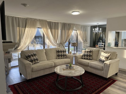 Extra Large Sliding Window/Door Curtains - Imagine stunning printed sheer curtains cascading down the entirety of your extra-wide sliding door, transforming an entire wall into a breathtaking focal point. The sheer fabric delicately diffuses natural light, casting a soft, ethereal glow throughout the room while maintaining a sense of privacy. The intricate print adds a touch of artistic flair, infusing the space with personality and charm.With their wide coverage, these curtains effortlessly enhance the grandeur of your living space, creating a sense of openness and airiness. Whether drawn open to reveal the majestic view outside or gently swaying in the breeze, these curtains add a dynamic visual element to your home.Perfectly tailored for your sliding door, these extra-wide printed sheer curtains not only serve a practical purpose but also elevate the entire aesthetic of your living space, turning it into a captivating sanctuary of style and serenity. Extra Large Sliding Window/Door Curtains - Imagine stunning printed sheer curtains cascading down the entirety of your extra-wide sliding door, transforming an entire wall into a breathtaking focal point. The sheer fabric delicately diffuses natural light, casting a soft, ethereal glow throughout the room while maintaining a sense of privacy. The intricate print adds a touch of artistic flair, infusing the space with personality and charm.With their wide coverage, these curtains effortlessly enhance the grandeur of your living space, creating a sense of openness and airiness. Whether drawn open to reveal the majestic view outside or gently swaying in the breeze, these curtains add a dynamic visual element to your home.Perfectly tailored for your sliding door, these extra-wide printed sheer curtains not only serve a practical purpose but also elevate the entire aesthetic of your living space, turning it into a captivating sanctuary of style and serenity.