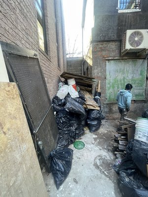 Post Construction of a residential building - Remodeling was done on the bathrooms and rooms of this building. All materials and garbage was placed in the backyard. My team and I was able to clear out all the garbage before the end of the business day. Another satisfied customer. Post Construction of a residential building - Remodeling was done on the bathrooms and rooms of this building. All materials and garbage was placed in the backyard. My team and I was able to clear out all the garbage before the end of the business day. Another satisfied customer.