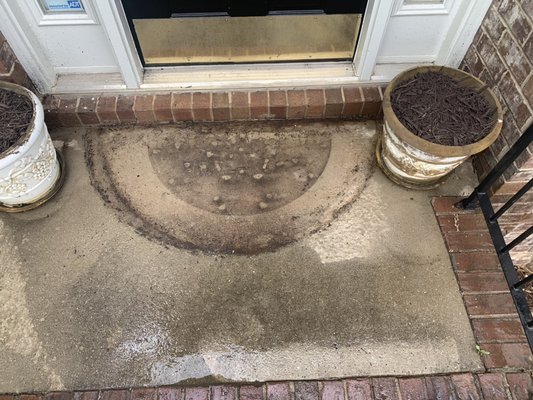 Porch Pressure Wash - One of our great customers is definitely into Amazon prime😂. They asked us to take care of their front porch for guests and of course the great Amazon delivery personnel. Looks great!