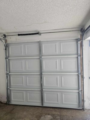 garage door installation in Clovis Ca - converted from flip door to roll up