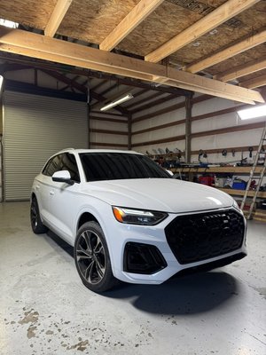 Audi Q5 – Nano-Ceramic Tint - Full nano-ceramic window tint installation on Audi Q3. Provides 99% UV protection, excellent heat rejection, deep black finish, and backed by a 10-year warranty. Audi Q5 – Nano-Ceramic Tint - Full nano-ceramic window tint installation on Audi Q3. Provides 99% UV protection, excellent heat rejection, deep black finish, and backed by a 10-year warranty.