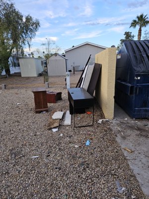 Neighborhood Dump - Desert Dogs are not "general laborers". We are Veterans of the US Army, Air Force, Navy and Marines. We work with the Phoenix Veteran Administration, Wounded Warriors and US Vets to provide local Veterans a place to work, train and grow among the company of fellow servicemen and women.
We provide exceptional service and treat every job as an audition for the next. We service all of Maricopa County and provide a range of services, including:
RESIDENTIAL JUNK REMOVAL
HOARDER HOUSE CLEANOUTS
RESIDENTIAL MAINTENANCE AND REPAIR SERVICES
RESIDENTIAL DEMO AND REMODEL
SENIOR AND DISABLED HOME MODIFICATIONS
We also offer the same services for our commercial clients and more, including:
HOA / PROPERTY MANAGEMENT LABOR SERVICES
CONSTRUCTION SITE CLEAN-UP
CONSTRUCTION OSHA AND SWPPPs SERVICES
The more work we have, the more Veterans we can hire. Thank you for supporting Desert Dogs. Thank you for supporting local Veterans. Neighborhood Dump - Desert Dogs are not "general laborers". We are Veterans of the US Army, Air Force, Navy and Marines. We work with the Phoenix Veteran Administration, Wounded Warriors and US Vets to provide local Veterans a place to work, train and grow among the company of fellow servicemen and women.
We provide exceptional service and treat every job as an audition for the next. We service all of Maricopa County and provide a range of services, including:
RESIDENTIAL JUNK REMOVAL
HOARDER HOUSE CLEANOUTS
RESIDENTIAL MAINTENANCE AND REPAIR SERVICES
RESIDENTIAL DEMO AND REMODEL
SENIOR AND DISABLED HOME MODIFICATIONS
We also offer the same services for our commercial clients and more, including:
HOA / PROPERTY MANAGEMENT LABOR SERVICES
CONSTRUCTION SITE CLEAN-UP
CONSTRUCTION OSHA AND SWPPPs SERVICES
The more work we have, the more Veterans we can hire. Thank you for supporting Desert Dogs. Thank you for supporting local Veterans.