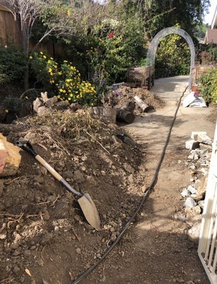 Landscape dirt, concrete and brush removal - This was a 2 day job requiring us to remove 3 tons of dirt, concrete and brush from a landscaping project that our customer did. Landscape dirt, concrete and brush removal - This was a 2 day job requiring us to remove 3 tons of dirt, concrete and brush from a landscaping project that our customer did.