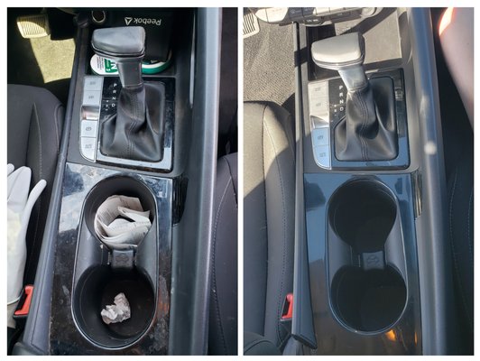 Vehicle Interior Restoration - This project was completed as part of our Vehicle Interior Restoration Service, designed for vehicles with heavy buildup, clutter, and surfaces that have not been cleaned in a long time.
The interior contained loose items, debris, dust buildup, and residue throughout the seating areas, center console, cup holders, dashboard, and door panels. Our team began by removing trash and personal items to fully access all surfaces. The vehicle was then thoroughly vacuumed, including seats, floorboards, and tight crevices where dirt and debris collect.
High-touch areas such as the dashboard, center console, controls, cup holders, and door panels were carefully deep-cleaned to remove dust, grime, and buildup. Special attention was given to restoring heavily used areas like the gear selector, storage compartments, and interior panels.
The result is a refreshed and restored vehicle interior with clean surfaces, organized spaces, and a noticeably improved overall appearance, bringing the cabin back to a comfortable and functional condition. Vehicle Interior Restoration - This project was completed as part of our Vehicle Interior Restoration Service, designed for vehicles with heavy buildup, clutter, and surfaces that have not been cleaned in a long time.
The interior contained loose items, debris, dust buildup, and residue throughout the seating areas, center console, cup holders, dashboard, and door panels. Our team began by removing trash and personal items to fully access all surfaces. The vehicle was then thoroughly vacuumed, including seats, floorboards, and tight crevices where dirt and debris collect.
High-touch areas such as the dashboard, center console, controls, cup holders, and door panels were carefully deep-cleaned to remove dust, grime, and buildup. Special attention was given to restoring heavily used areas like the gear selector, storage compartments, and interior panels.
The result is a refreshed and restored vehicle interior with clean surfaces, organized spaces, and a noticeably improved overall appearance, bringing the cabin back to a comfortable and functional condition.