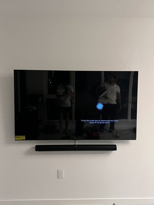 77 inch tv and sound bar - Metal wall ,Full motion TVs
