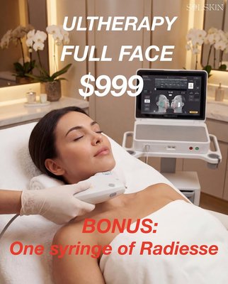 Ultherapy Full Face - Ultherapy Full Face — $999
BONUS: One syringe of Radiesse included
Lift. Tighten. Glow - naturally.
📍 Limited-time offer
📞 Book your appointment today
📞 Call us at 905-800-3314 or DM @solskin.spa to book.
💬 All SOLSKIN treatments are performed by medically trained injectors for your safety and peace of mind. Ultherapy Full Face - Ultherapy Full Face — $999
BONUS: One syringe of Radiesse included
Lift. Tighten. Glow - naturally.
📍 Limited-time offer
📞 Book your appointment today
📞 Call us at 905-800-3314 or DM @solskin.spa to book.
💬 All SOLSKIN treatments are performed by medically trained injectors for your safety and peace of mind.