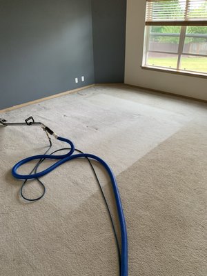 Carpet cleaning - Working on a very dirty carpet for a customer who is selling their 4 bedroom house. I know the open house is going to look and smell much better when I’m done. Carpet cleaning - Working on a very dirty carpet for a customer who is selling their 4 bedroom house. I know the open house is going to look and smell much better when I’m done.