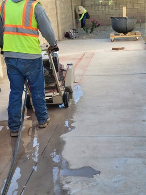 Concrete Saw Cutting - Concrete Saw cutting , to have a sewer line installed.
also Drainage. Relocate water lines. Concrete Saw Cutting - Concrete Saw cutting , to have a sewer line installed.
also Drainage. Relocate water lines.