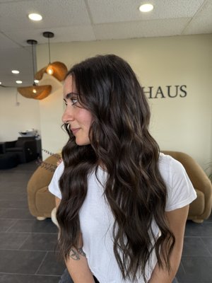 Extensions - I offer extensions starting at 18 inches or 22, 24s can be custom ordered
They can be blended to any length and I do hand tied extensions with custom color blending if needed Extensions - I offer extensions starting at 18 inches or 22, 24s can be custom ordered
They can be blended to any length and I do hand tied extensions with custom color blending if needed