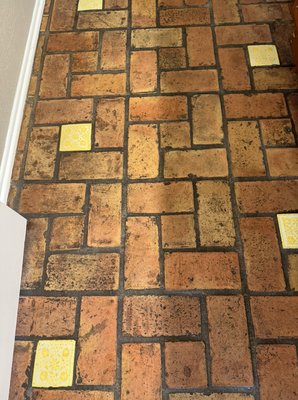 Floor Cleaning - Brick floor cleaning for a deep clean