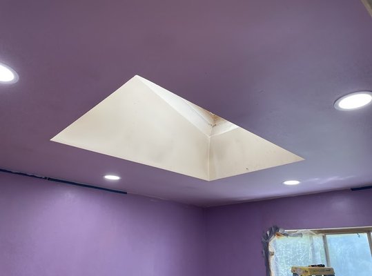 Lighting Installation - This Installing was done in bedroom that was remodeling. Four 6” recessed lights were installed.