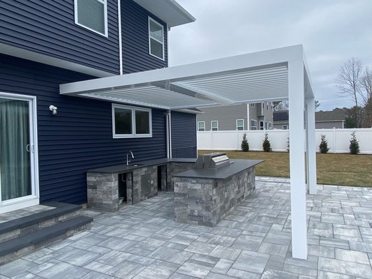 Louvered Pergola - Check out our collection of Louvered Pergola photos. Enjoy both the sun or shade/rain protection at the flip of a switch! Contract us for your free design consultation. Louvered Pergola - Check out our collection of Louvered Pergola photos. Enjoy both the sun or shade/rain protection at the flip of a switch! Contract us for your free design consultation.