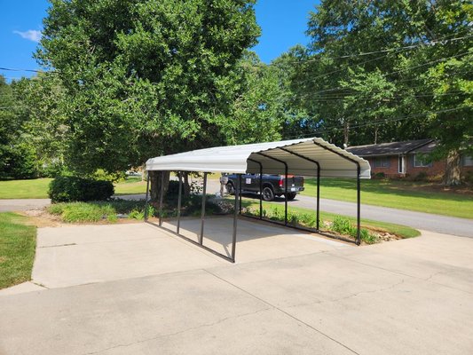 CARPORT INSTALLED - This was a carport installation. We had to add 2ft to the existing pad to compensate for the width of the carport.
2day. CARPORT INSTALLED - This was a carport installation. We had to add 2ft to the existing pad to compensate for the width of the carport.
2day.