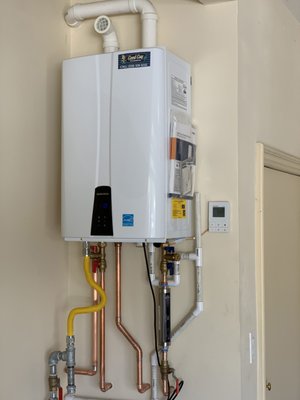 Tankless Water Heater Installations - Upgrading your standard tank water heater to a high efficiency tankless water heater. Save $1,000 with a SoCal Gas Rebate! 

Benefits: 
-Endless Hot Water 
-Quicker Hot Water (saving time and money on wasted water) 
-Space Savings
-High Efficiency