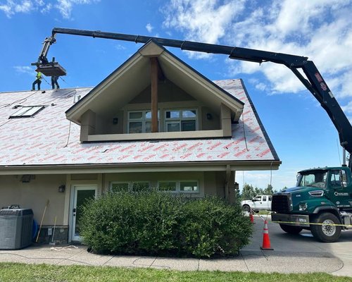 Reroof in 2023 - This reroof was done in a GAF Timberline HDZ in Barkwood with Brown accessories. This 102 square roof with custom drip edge, and full ice and water underlayment took us 4 days. Reroof in 2023 - This reroof was done in a GAF Timberline HDZ in Barkwood with Brown accessories. This 102 square roof with custom drip edge, and full ice and water underlayment took us 4 days.