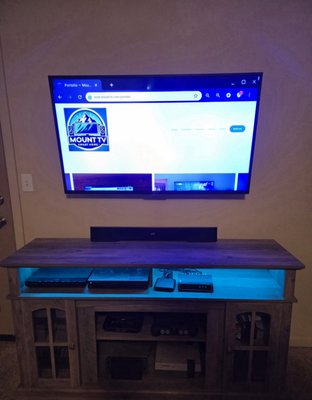 49" Sony - Classic gamer's dream setup after mounting this 49" Sony. Enjoyed helping this new client and seeing his classic video game collection!