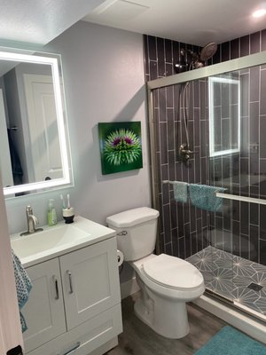 New Basement Bath - Another New basement bathroom. We at JTeK Construction, Inc. enjoy getting to build these beautiful spaces for our clients. Here is another example of how a basement bathroom can be an exciting space as well as a functional. New Basement Bath - Another New basement bathroom. We at JTeK Construction, Inc. enjoy getting to build these beautiful spaces for our clients. Here is another example of how a basement bathroom can be an exciting space as well as a functional.
