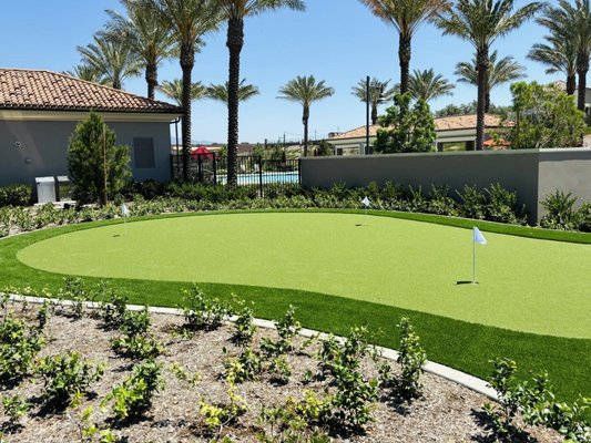 PUTTING GREENS - Say goodbye to a boring backyard and hello to endless hours of fun on this Putting Green.

Call 951-928-1820 to schedule a complimentary consultation. 
Installed by All Season Turf in Menifee, CA.