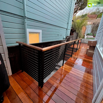 Allison Silber - When Allison contacted us, she made it clear that she needed many of our services to turn her dull patio into an attractive, attractive, comfortable and connected place with nature. For that, he needed the installation of a gleaming wooden deck on his floor, combined with various parts of artificial grass, a small retaining wall that would serve as a garden and as a space leveler, an installation of an irrigation system for his new plants and the concrete installation. As well as fence repair services, stump removal.
When Allison first made contact with us, she already had a design that included many of the services we offer. She wanted to turn her backyard more attractive, comfortable and efficient. To ensure that result we install an IPE deck, combined with artificial turf, concrete retaining wall that would work like a space leveler, we also install an irrigation system for the new plants. As well as fence repair services and stump removal. Allison Silber - When Allison contacted us, she made it clear that she needed many of our services to turn her dull patio into an attractive, attractive, comfortable and connected place with nature. For that, he needed the installation of a gleaming wooden deck on his floor, combined with various parts of artificial grass, a small retaining wall that would serve as a garden and as a space leveler, an installation of an irrigation system for his new plants and the concrete installation. As well as fence repair services, stump removal.
When Allison first made contact with us, she already had a design that included many of the services we offer. She wanted to turn her backyard more attractive, comfortable and efficient. To ensure that result we install an IPE deck, combined with artificial turf, concrete retaining wall that would work like a space leveler, we also install an irrigation system for the new plants. As well as fence repair services and stump removal.