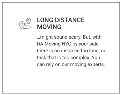 Long Distance Moving - Call DA Moving Corp Today! Long Distance Moving - Call DA Moving Corp Today!