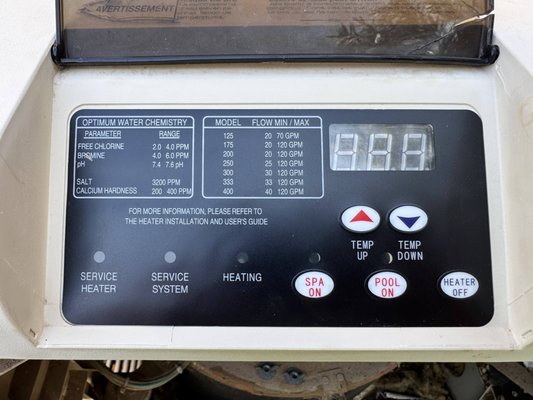 Pool Heater Repair - A client had a bad pool heater, had to diagnose and repair a few parts, fix a leak, and get running again. Pool Heater Repair - A client had a bad pool heater, had to diagnose and repair a few parts, fix a leak, and get running again.
