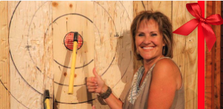 Gift Cards - For All - Give axe throwing Gift Cards to friends or family members. No other gift could be more "AXE"citing than a challenge between family or friends. Make it Axe-traordinary. Whether you're celebrating a birthday, anniversary, or holiday, giving a Hatchet Hangout Throwing Gift Card makes the perfect present.
