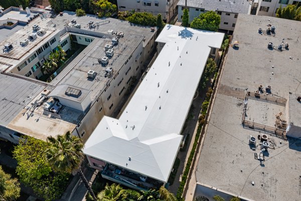 Multi-Unit TPO - Hayworth Project - This 5000 square feet roof at this multi-unit in Los Angeles had 5 layers of asphalt shingle. Since the pitch is about 2:12 we recommended the clients to go with 60 mil TPO and DensDeck roof board system. The warranty is 20-25 years on these products, and they do not have to be worried about leaks or repairs for years. To see the video please copy and paste this link to your browser: https://vimeo.com/960938366?share=copy Multi-Unit TPO - Hayworth Project - This 5000 square feet roof at this multi-unit in Los Angeles had 5 layers of asphalt shingle. Since the pitch is about 2:12 we recommended the clients to go with 60 mil TPO and DensDeck roof board system. The warranty is 20-25 years on these products, and they do not have to be worried about leaks or repairs for years. To see the video please copy and paste this link to your browser: https://vimeo.com/960938366?share=copy